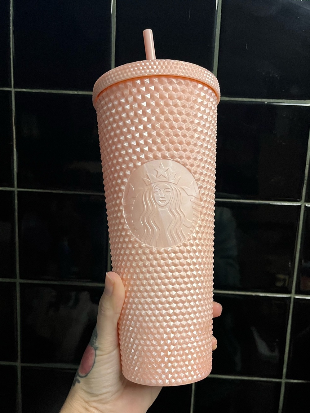 Venti Starbucks Pink Studded Reusable Tumbler